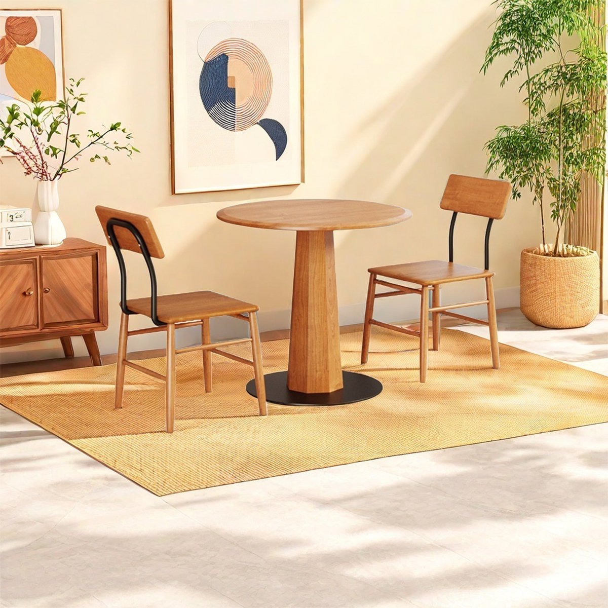 A Zoetic Home Round table Casual family dining table Wayfair