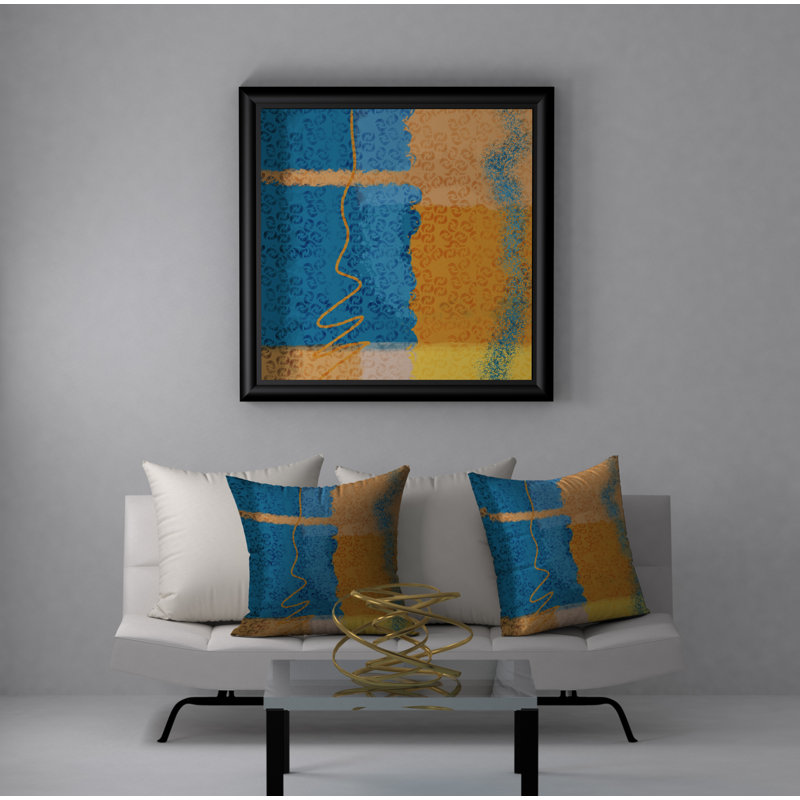 Abstract Reversible Throw Pillow, 24" x 24"