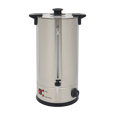 6.6Gal Commercial Coffee Urn, 304 Stainless Steel Coffee Dispenser with Water Level Gauge