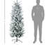 Splendeur de Noël enneigée de 6 pi, brillance 477 branches, ouverture automatique, base en acier, arbre artificiel, ensemble,