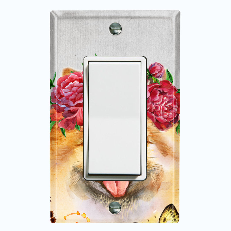 Patterned 1 - Gang Toggle Light Switch Standard Wall Plate