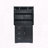 Tall and Wide Storage Cabinet with Three Drawers and Three Doors - Black-1365126664