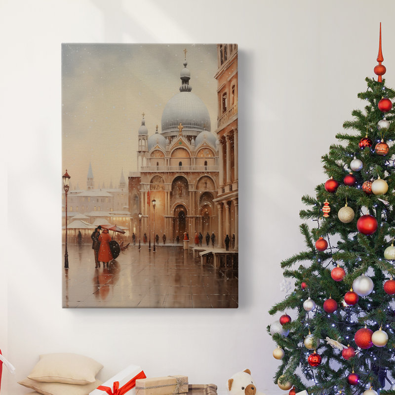 Art des Fêtes de Noël - Toile tendue avec châssis DLIV, H 18 po x l 12 po
