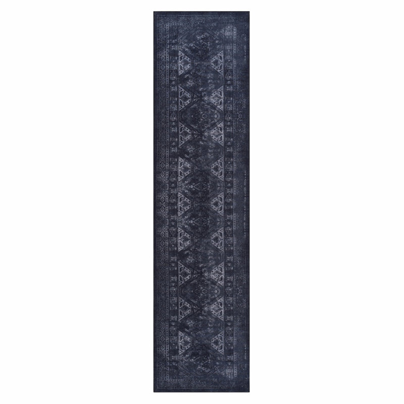Washable Area Rug, Foldable Rug For Living Room, Bedroom, Kitchen, Office, Runner 2'6" x 10'
