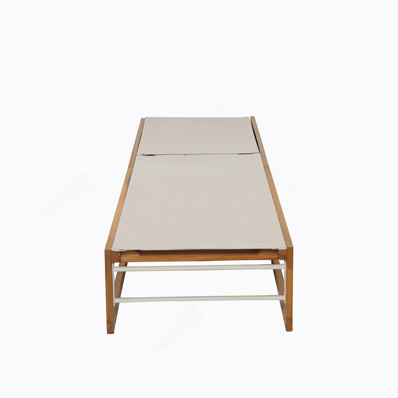 Chaise longue d'extérieur simple, Beige, 1