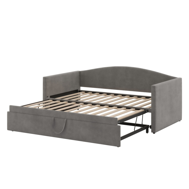 Lit de jour avec couchette extensible, Gris