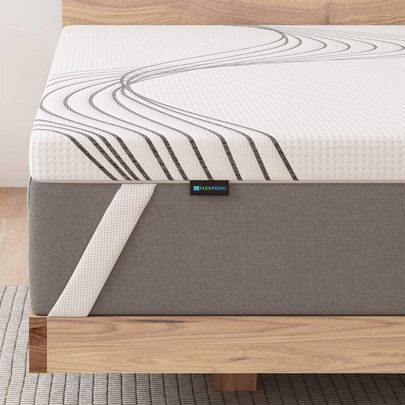 Surmatelas en mousse viscoélastique 3 pouces Creasman, Grand