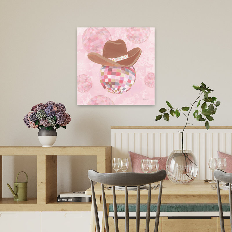 Disco Cowgirl Ii, art contemporain, H 18 po x l 18 po