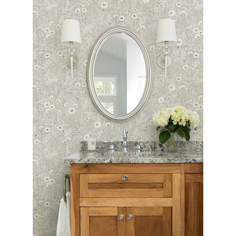 Floral Roll, Light Gray