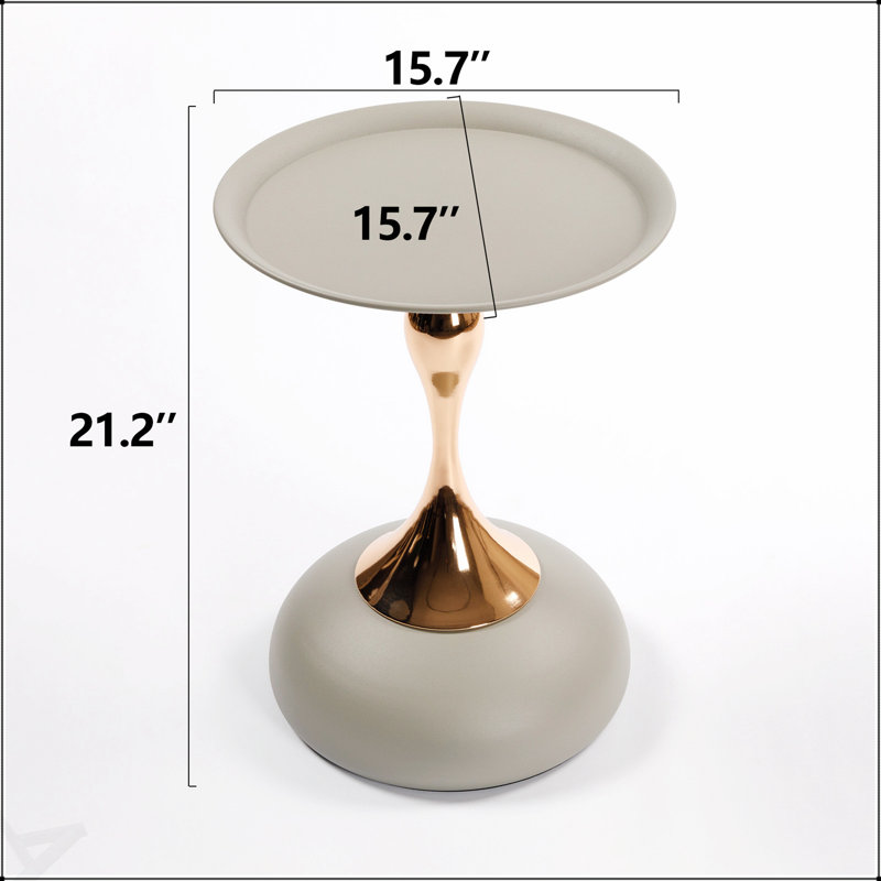 Table basse Mermaid Tail End, Gris mat