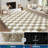 2x6 Runner Rug - Machine Washable, Non-Slip, Stain-Resistant Checkerboard Plush Carpet for Hallways, Entryways, Bedrooms (Navy Blue)-681987341