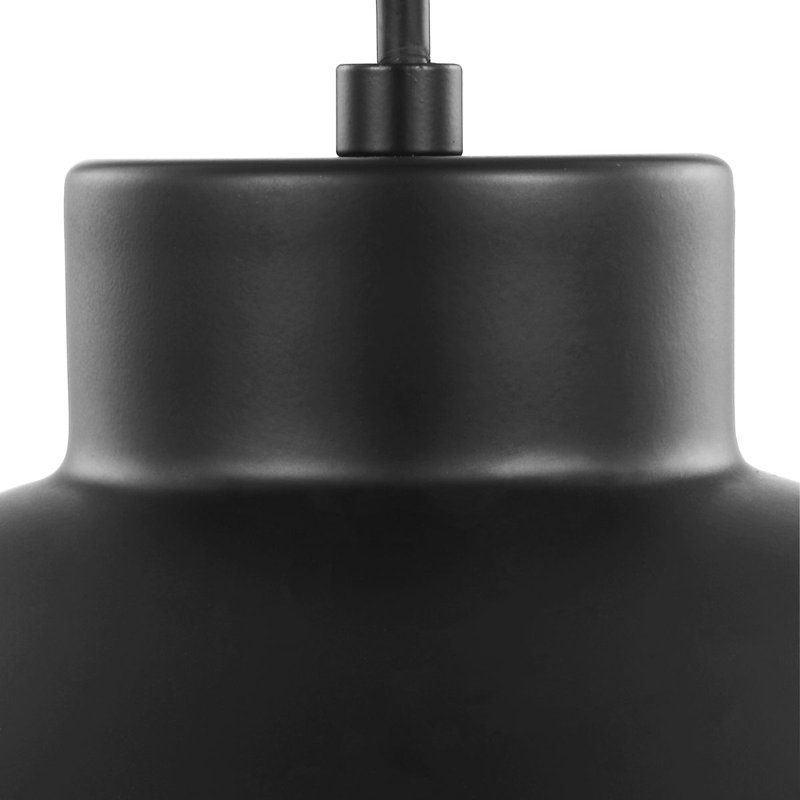 Chris 1 - Light LED Single Pendant, Black, 13.5" H x 11.6" W x 11.6" D