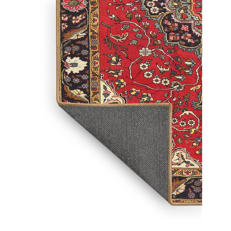Tapis oriental rouge / beige / noir, Rectangle 8 pi x 12 pi