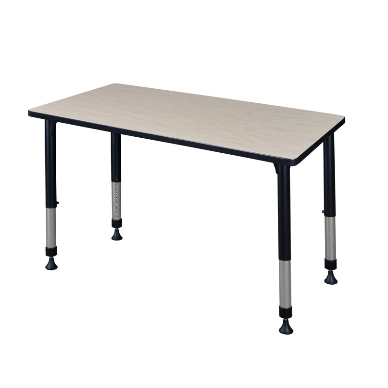 Table de formation à hauteur réglable Albaugh, Gris, H 34 po x L 66 po x l 30 po