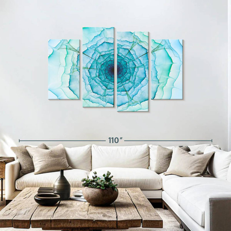 Avery Abstract Fractal Flower, 48" H x 75" W