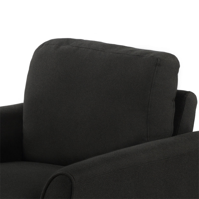 Canapé simple avec accoudoirs Living Room Furniture, Lin noir