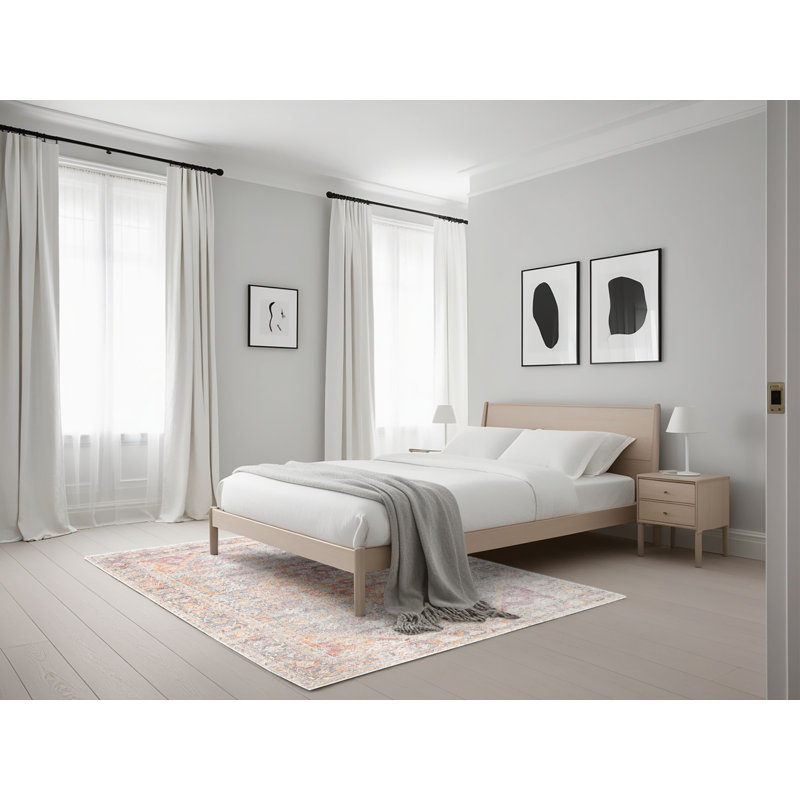 Tapis traditionnel brun / gris, Rectangle 5 pi x 7 pi