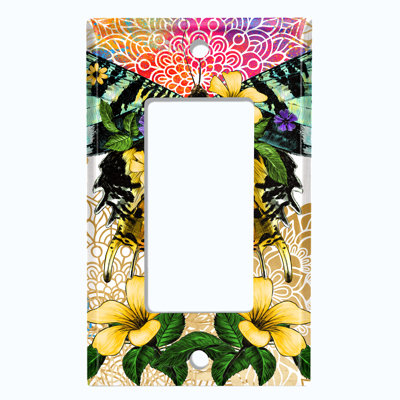Patterned 1 - Gang Toggle Light Switch Standard Wall Plate