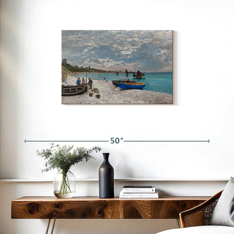 Mehar la plage à Sainte-Adresse 1867, H 20 po x l 30 po