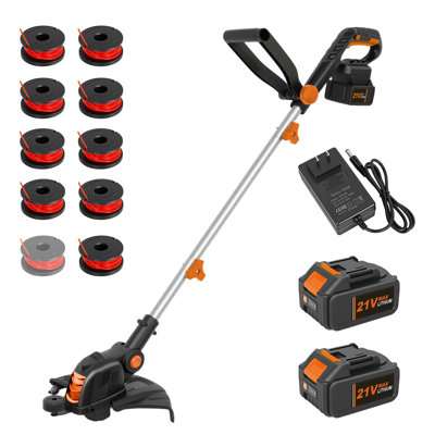 Taille-bordures sans fil, coupe-herbe électrique 12 po, 8 lignes de coupe-bordures, désherbeur à piles pour l'entretien de la pelouse et de la cour