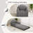 Boneless 2-in-1 Folding Sofa Bed with Back Support - 75" D x 34" W Convertible Futon Sleeper Chair and Bean Bag Floor Lounger for Small Spaces, Black-2139921788