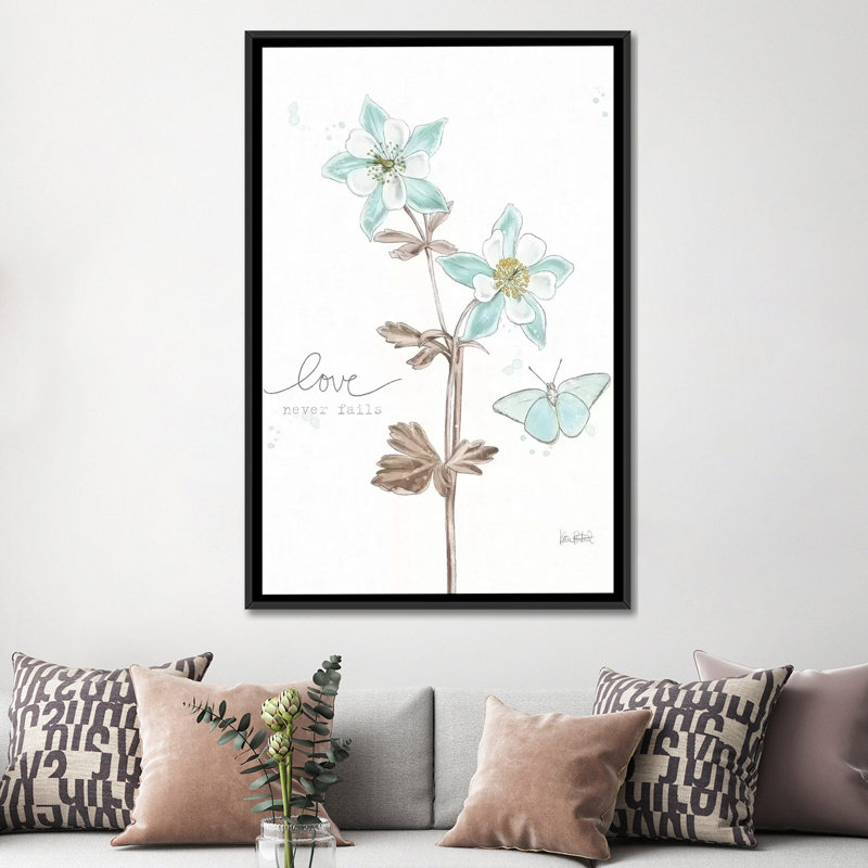 « bits of blue iv », reproduction sur toile tendue, H 26 po x l 18 po x P 1,5 po, Toile avec cadre noir, Pas de tapis