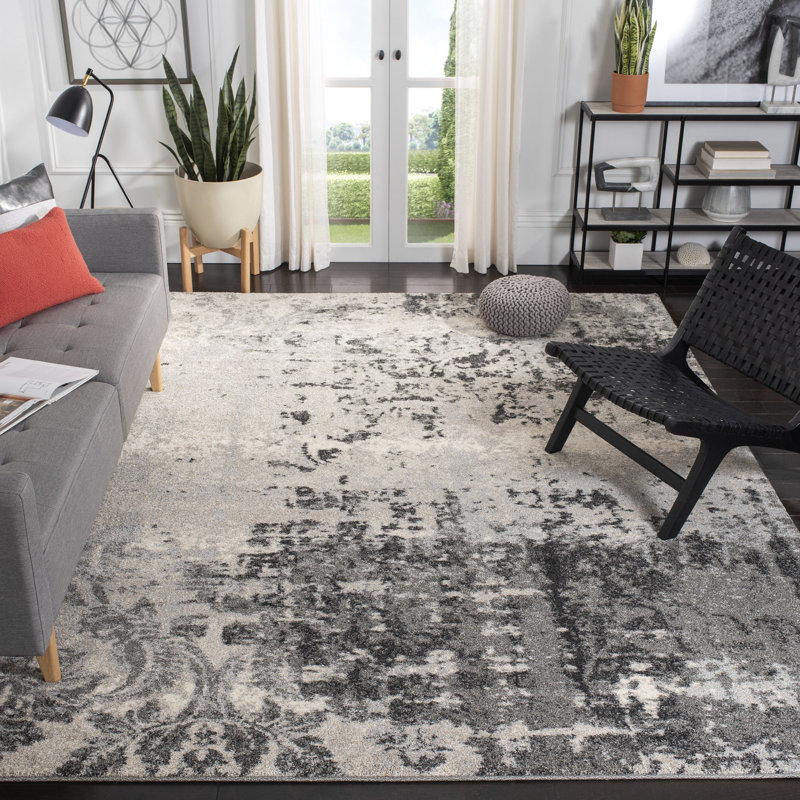 Arlinda Retro Performance Abstract Rug, Rectangle 8' x 10'