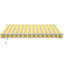 Auvent rétractable 12 pi x 10 pi Manivelle manuelle. 280 g / m² et tissu hydrofuge, cadre en aluminium. Tapis jaune et gris rétractable. Manivelle. Tissu. Terrasse, balcon, abat-jour