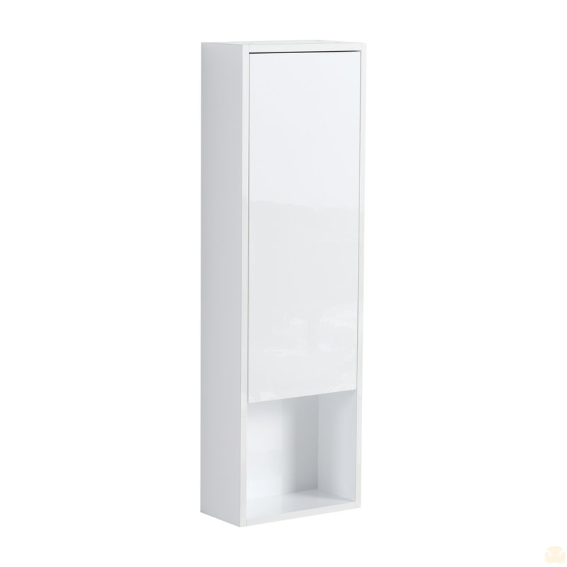 12" Bathroom Wall Cabinet, Soft Close Doors, Float Mounting Design