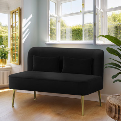 2 Seater Velvet Loveseat