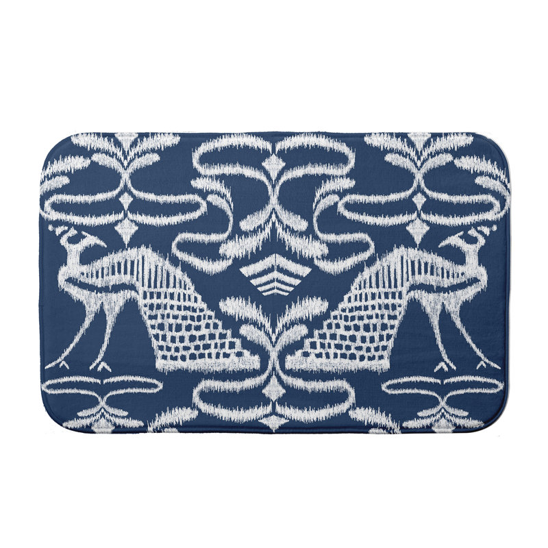 Tapis de bain Garold, l 17 po x L 24 po, Bleu