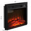 Foyer électrique de 18 po, chauffage rapide de 1400 W, effet de flamme réaliste, télécommande, réglage de la température à 20 vitesses, panneau de chaleur en verre trempé noir, verre, fonctionnement, décoration de salon
