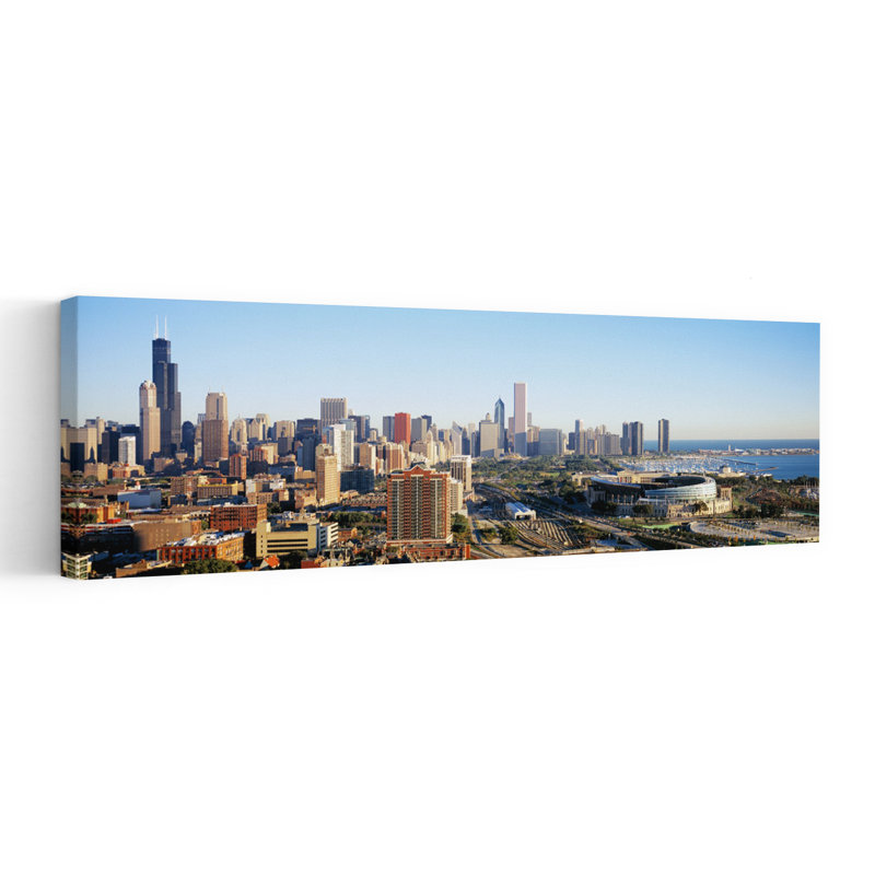 Chicago, Illinois, abstrait, architecture contemporaine, art mural, H 20 po x l 60 po