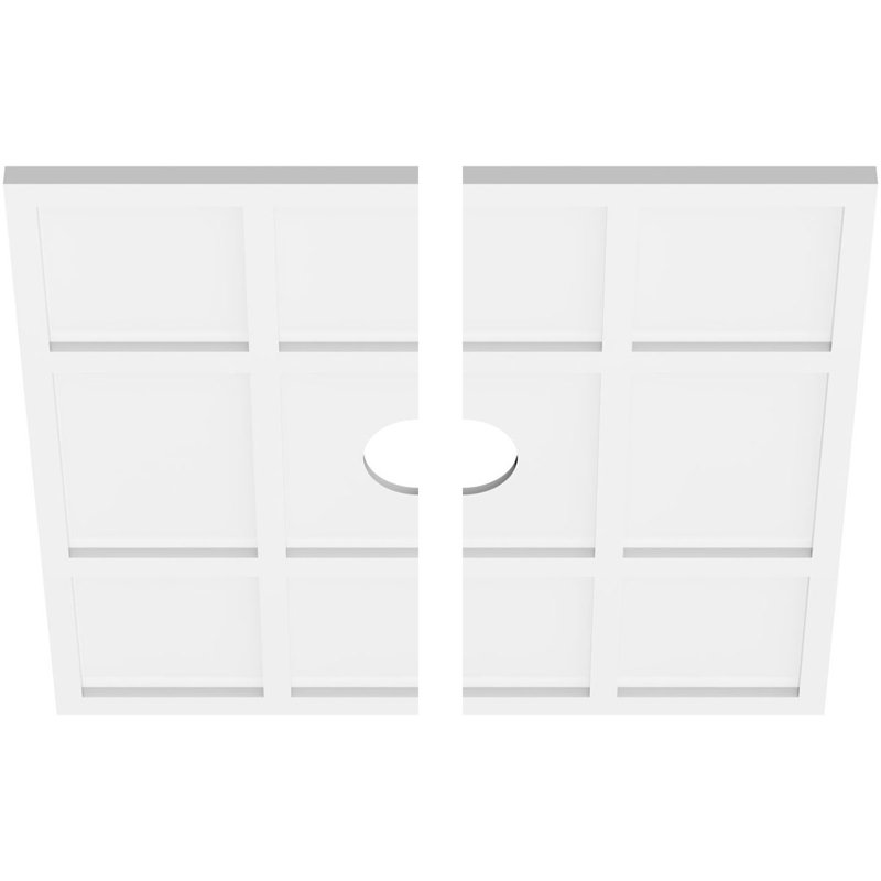 Médaillon de plafond contemporain Rubik, H 28 po x l 28 po x P 1 po