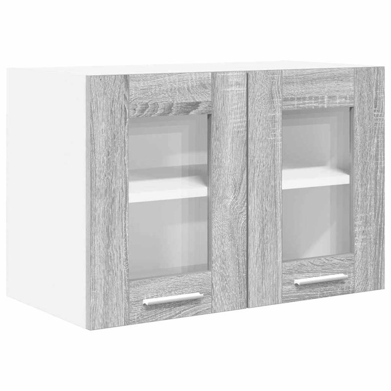 Vidaxl Hanging Cabinet Riga Black Oak 60 X 31 X 40 Cm Engineered Wood, Grey Sonoma