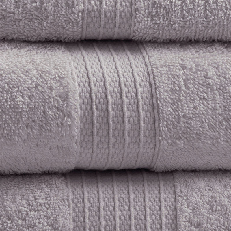 6 Piece Organic Cotton Towel Set, Gray