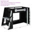 Lit mezzanine simple avec bureau intégré, tablette de rangement et lumière-14857959