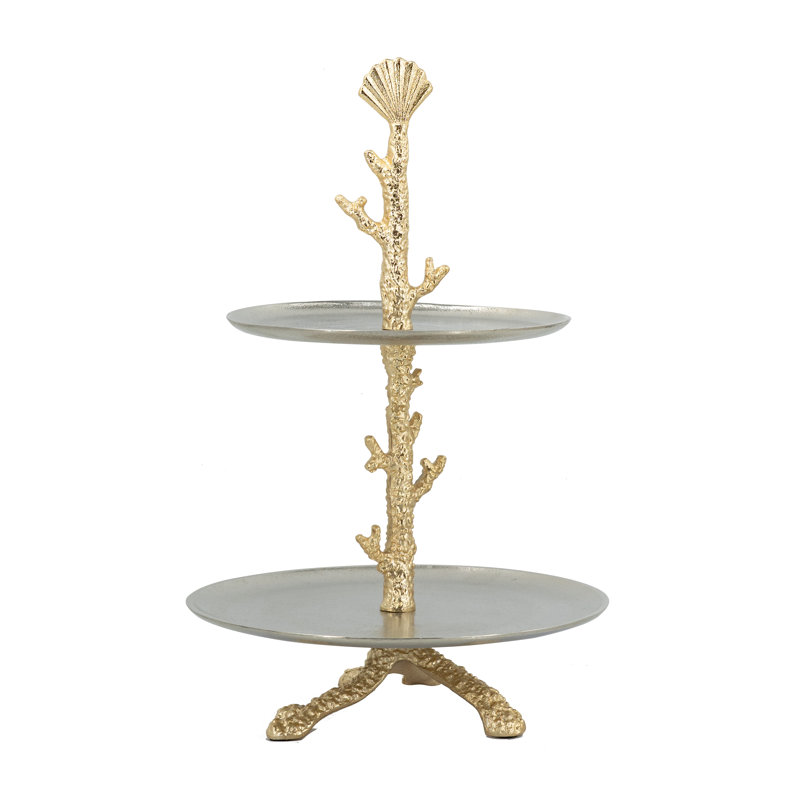 Support décoratif à deux niveaux D11.5X18
