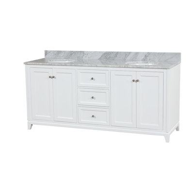 71.25;71.25'' Single Bathroom Vanity with Marble Top