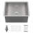 23" x 18" x 12" Undermount Laundry Sink Single Bowl 16 Gauge Stainless Steel Deep Laundry Room Utility Sinks