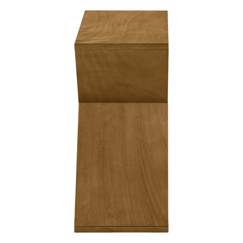 Table d'appoint contemporaine Amare en placage brun, H 24,25 po x l 24 po x P 11,75 po, Taupe foncé