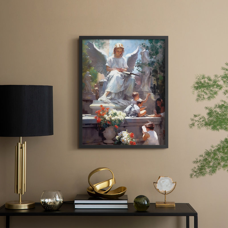 RELIGIOUS Series CDLXVI Framed Print - Solid Wood, H 11 po x l 9 po, Noir, noir, noir, noir