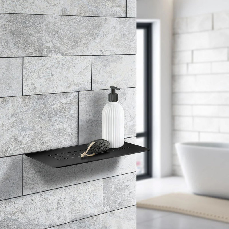 Tablette flottante Grout Line , Noir mat