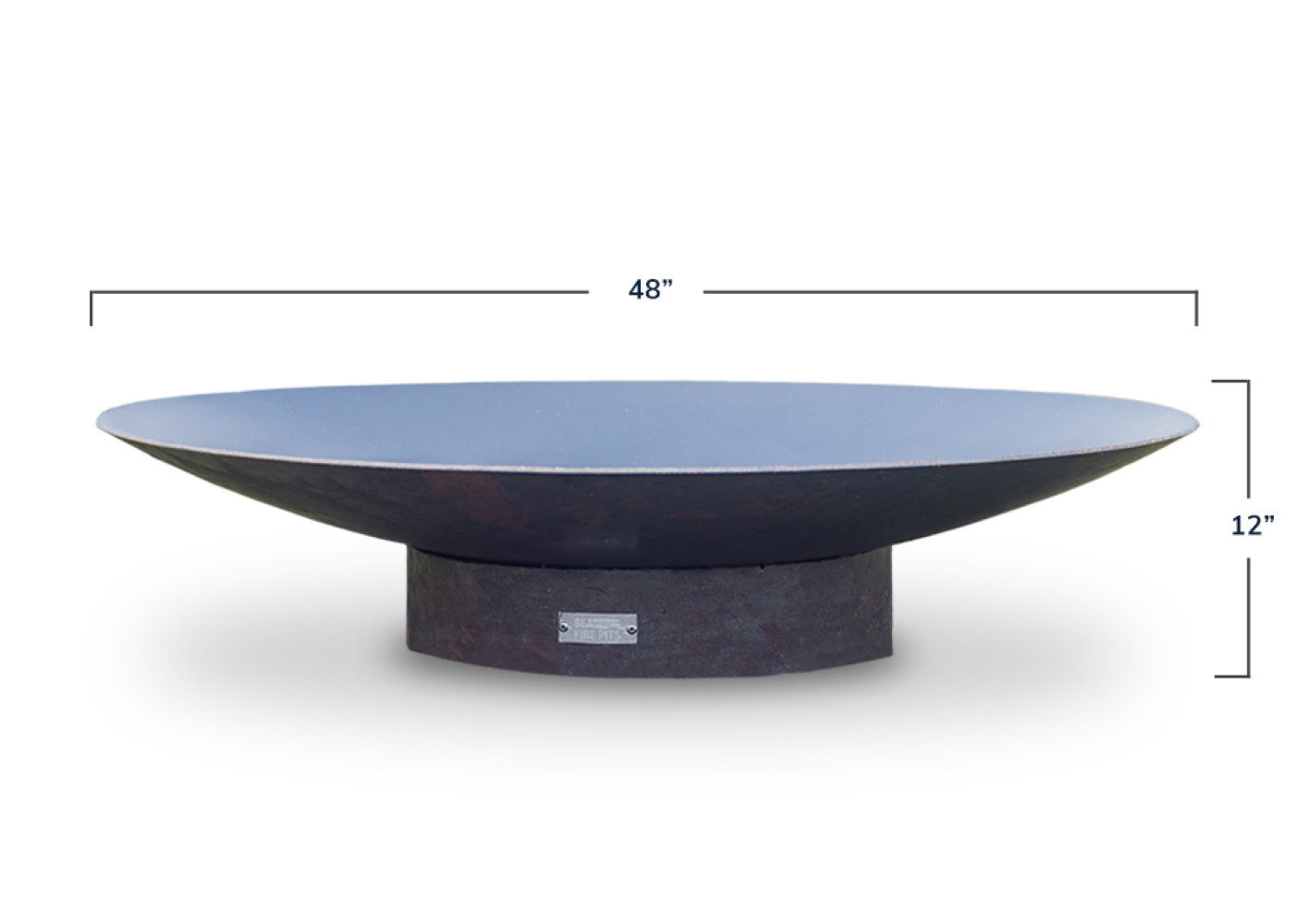 Hartlepool Round Fire Pit, 12" H x 48" W x 48" D