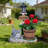 Lying Cat Solar Planter Garden Decor