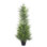 Arbre de Noël 48 po artificiel Norfolk, pin artificiel véritable en pot noir pour décoration intérieure ou extérieure