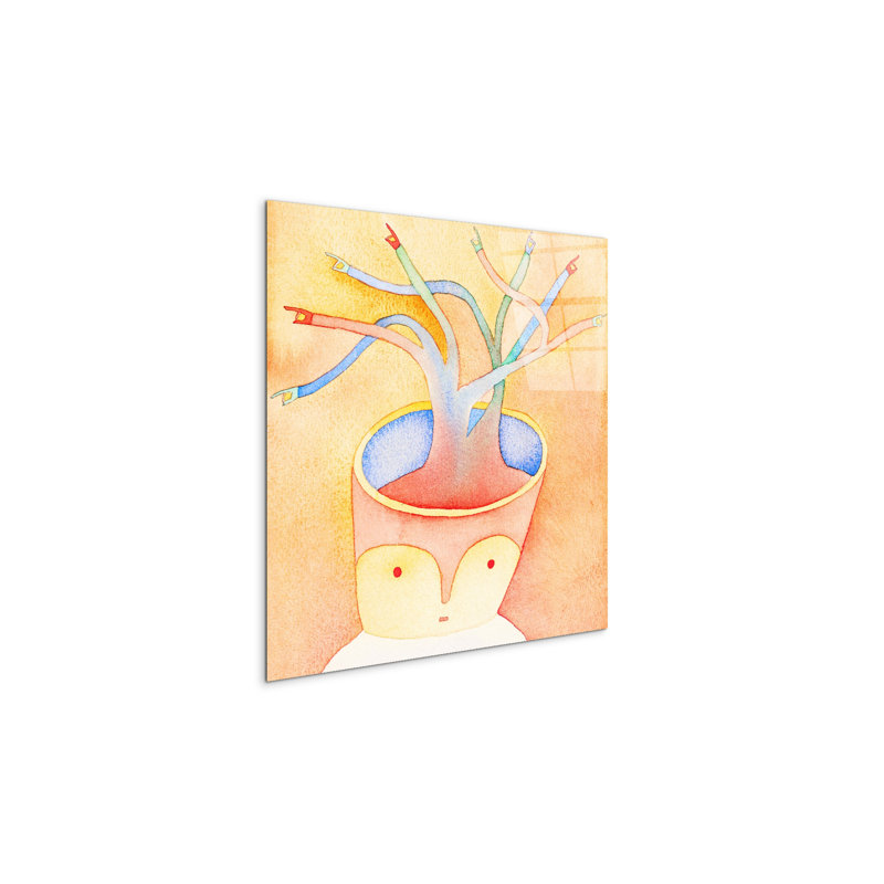 Homage to Jean - Oui A La Pensée 58x58 Cm Frameless Panel Lightweight Ready to Hang, CrystalArt