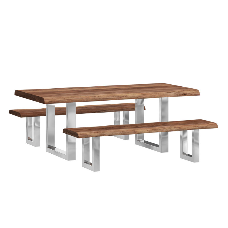 Philipson Wood And Metal 3-Pc Dining Set