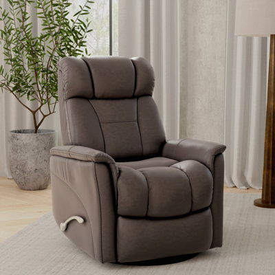 Fauteuil inclinable et oscillant Global Home avec appui-tête et repose-pieds réglables manuellement en similicuir Bentley