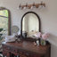 Luminaire de meuble-lavabo vintage avec abat-jour en verre fleur-842805899-842805900